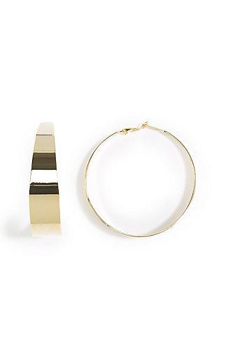 Vince Camuto Vince Camuto Gold-tone Tapered Hoop Earrings