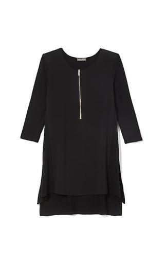 Vince Camuto Zip-up Mixed-media Top