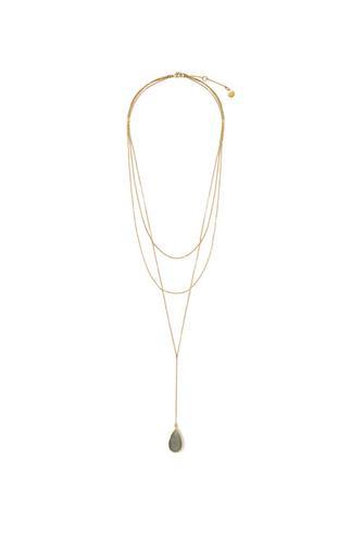 Vince Camuto Vince Camuto Multichain Grey Teardrop Stone Y-necklace