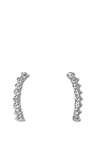 Vince Camuto Vince Camuto Silver-tone Crystal Crawler Stud Earrings