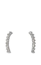 Vince Camuto Vince Camuto Silver-tone Crystal Crawler Stud Earrings