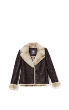 Vince Camuto Faux Fur-trimmed Aviator Cut