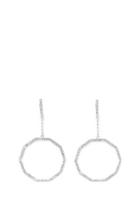 Vince Camuto Silvertone Geo Drop Earrings