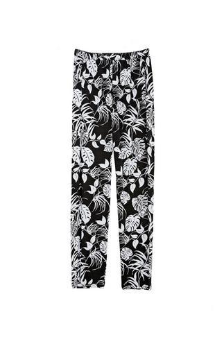 Vince Camuto Vince Camuto Tropical Stencil Slim Leg Crop Pant