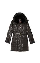 Vince Camuto Vince Camuto Faux Fur Collar Hooded Belted Down Puffer Coat