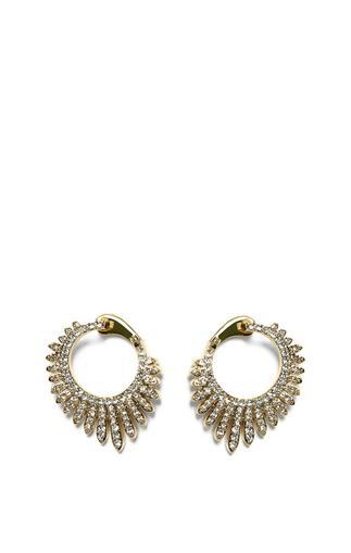 Vince Camuto Jeweled Starbust Hoop Earrings