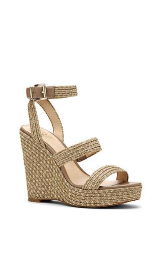 Vince Camuto Vince Camuto Melisha- Triple Strap Raffia Wedge