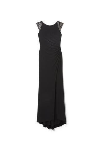 Vince Camuto Embellished-sleeve Gown