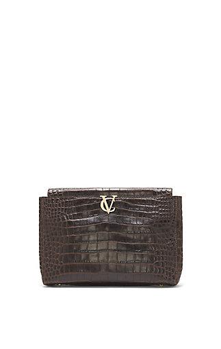 Vince Camuto Vc Signature Legacy1- Croc Embossed Leather Clutch