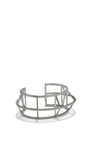 Vince Camuto Vince Camuto Hematite-tone Graphic Cage Cuff