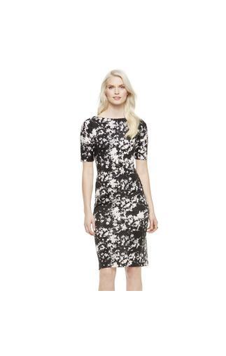 Vince Camuto Vince Camuto Marble Floral Scuba Sheath