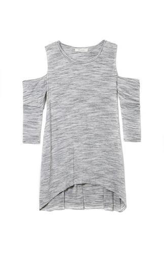 Two By Vince Camuto Space-dye Cold-shoulder Top