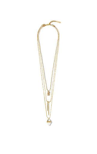 Vince Camuto Vince Camuto Triple Layer White Spike Necklace