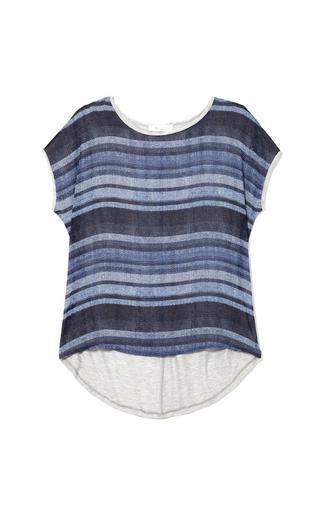 Two By Vince Camuto Striped Mixed-material Top