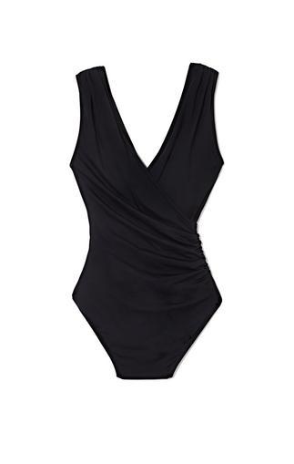 Vince Camuto Draped Surplice One-piece Swimsuit