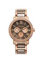 Vince Camuto Vince Camuto Pave Bezel Two-tone Link Watch
