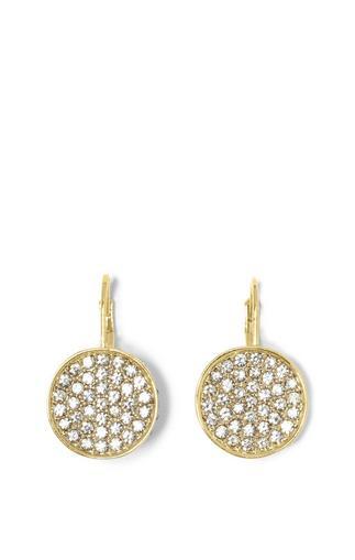 Vince Camuto Goldtone Pav Disc Earrings
