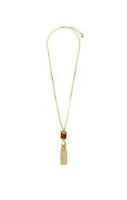 Vince Camuto Vince Camuto Tiger's Eye Chain Fringe Necklace