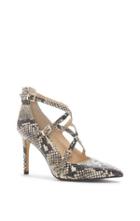Vince Camuto Neddy2 - Snake-print Crisscross Buckle Pump