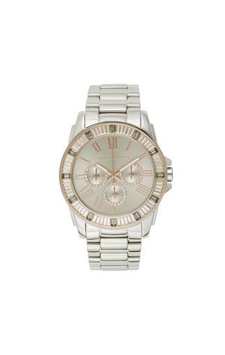 Vince Camuto Baguette Crystal Silver-tone Dress Watch