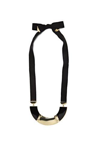 Vince Camuto Louise Et Cie Curved Pendant Ribbon Necklace