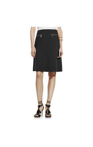 Vince Camuto Zipper-pocket Center-pleat Skirt