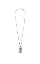 Vince Camuto Vince Camuto Silver-tone Sweeping Fringe Pendant Necklace