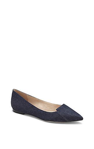 Vince Camuto Vince Camuto Empa- Denim Point Toe Flat