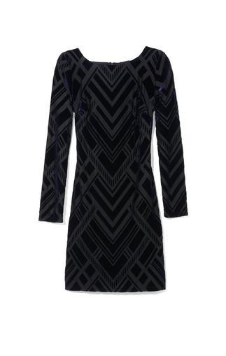 Vince Camuto Velvet Chevron Dress