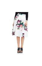 Vince Camuto Vince Camuto A-line Rose Bouquet Midi Skirt