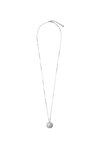 Vince Camuto Vince Camuto Silver-tone Pave Ball Locket Necklace