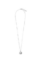 Vince Camuto Vince Camuto Silver-tone Pave Ball Locket Necklace