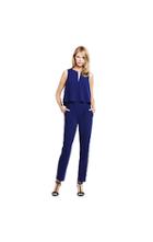Vince Camuto Vince Camuto Chiffon Popover Slim Leg Jumpsuit