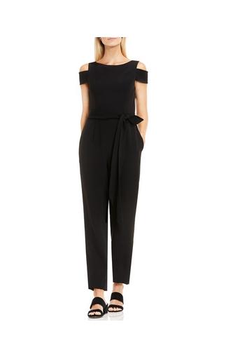 Vince Camuto Cold-shoulder Belted Jumpsuit