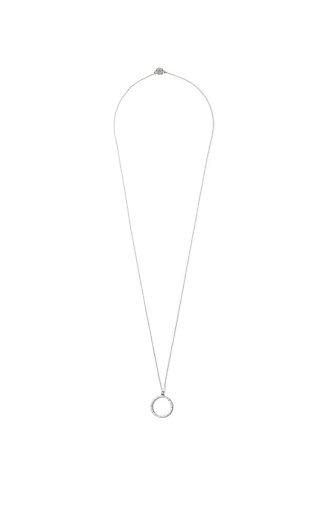 Vince Camuto Vince Camuto Silver-tone Pave Open Circle Pendant Necklace