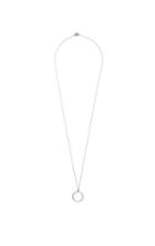 Vince Camuto Vince Camuto Silver-tone Pave Open Circle Pendant Necklace