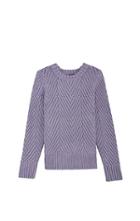 Vince Camuto Vince Camuto Chevron Ribbed Crewneck Sweater