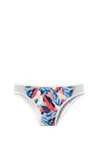 Vince Camuto Mesh-detail Printed Bikini Bottoms