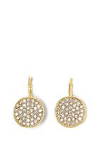 Vince Camuto Vince Camuto Gold-tone Pave Round Earrings