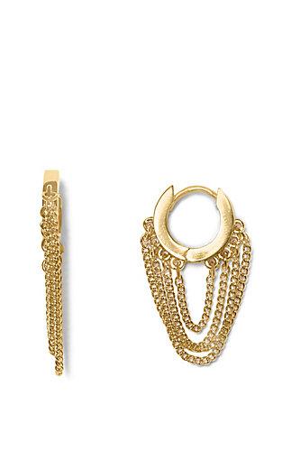 Vince Camuto Vince Camuto Gold-tone Drape Chain Huggie Earrings