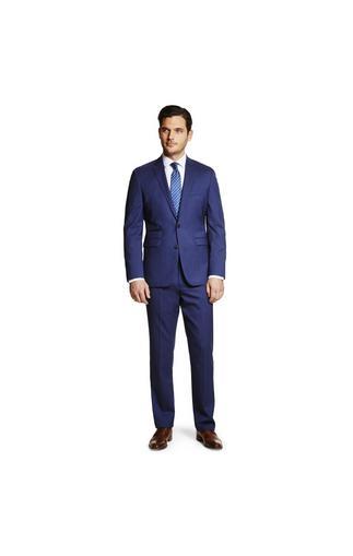 Vince Camuto Vince Camuto Blue Check Notched Lapel Suit
