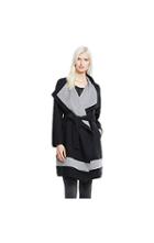 Vince Camuto Vince Camuto Color Blocked Belted Wrap Coat
