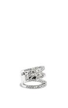 Vince Camuto Vince Camuto Silver-tone Crystal Wrap Ring