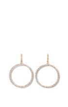 Vince Camuto Vince Camuto Rose Gold-tone Pave Open Circle Earrings