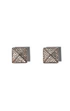Vince Camuto Vince Camuto Rose Gold-tone Pyramid Pave Stud Earrings