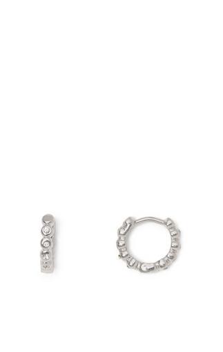 Vince Camuto Silvertone Scalloped Huggie Earrings