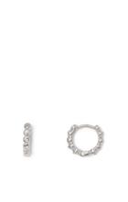 Vince Camuto Silvertone Scalloped Huggie Earrings