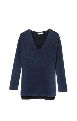 Two By Vince Camuto V-neck Rib-knit Sweater