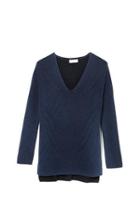 Two By Vince Camuto V-neck Rib-knit Sweater
