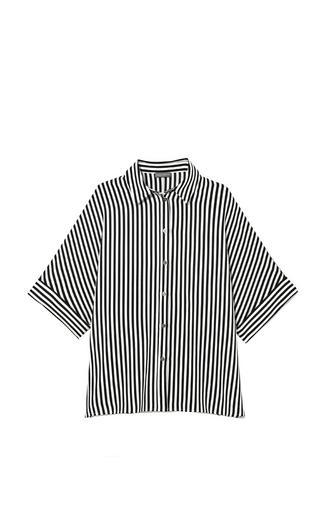 Vince Camuto Striped Elbow-sleeve Shirt